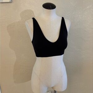 Secret Treasures Everyday V-Neck Wireless Bralette - Black Sz Small
